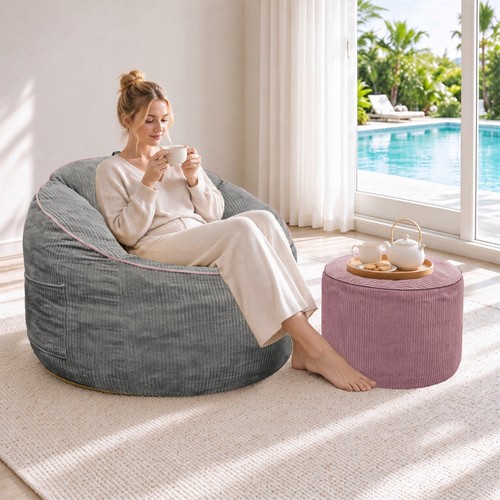 Cord sitzsack mit passendem - sitzsack,