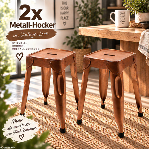 Metall hocker sitzhocker - 2x,