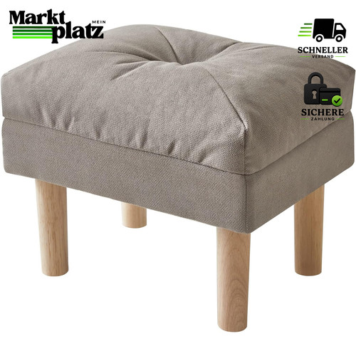 Fußhocker sitzhocker grau - fußhocker,