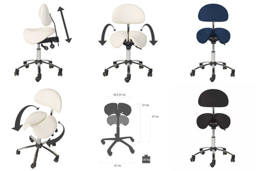 Sattel hocker mit rückenlehne - sattel-hocker,