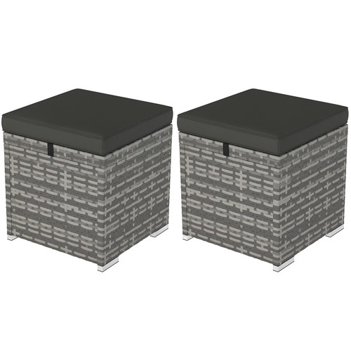 2er set rattan hocker - 2er,