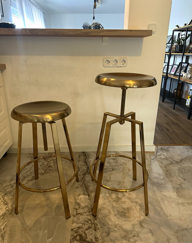 Barhocker metall goldfarben - barhocker,
