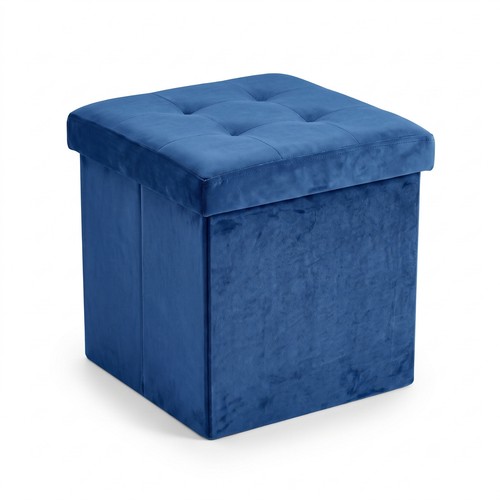 Sitzhocker mit stauraum samt - sitzhocker,