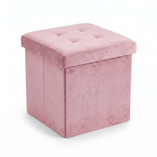 Sitzhocker mit stauraum samt - sitzhocker,